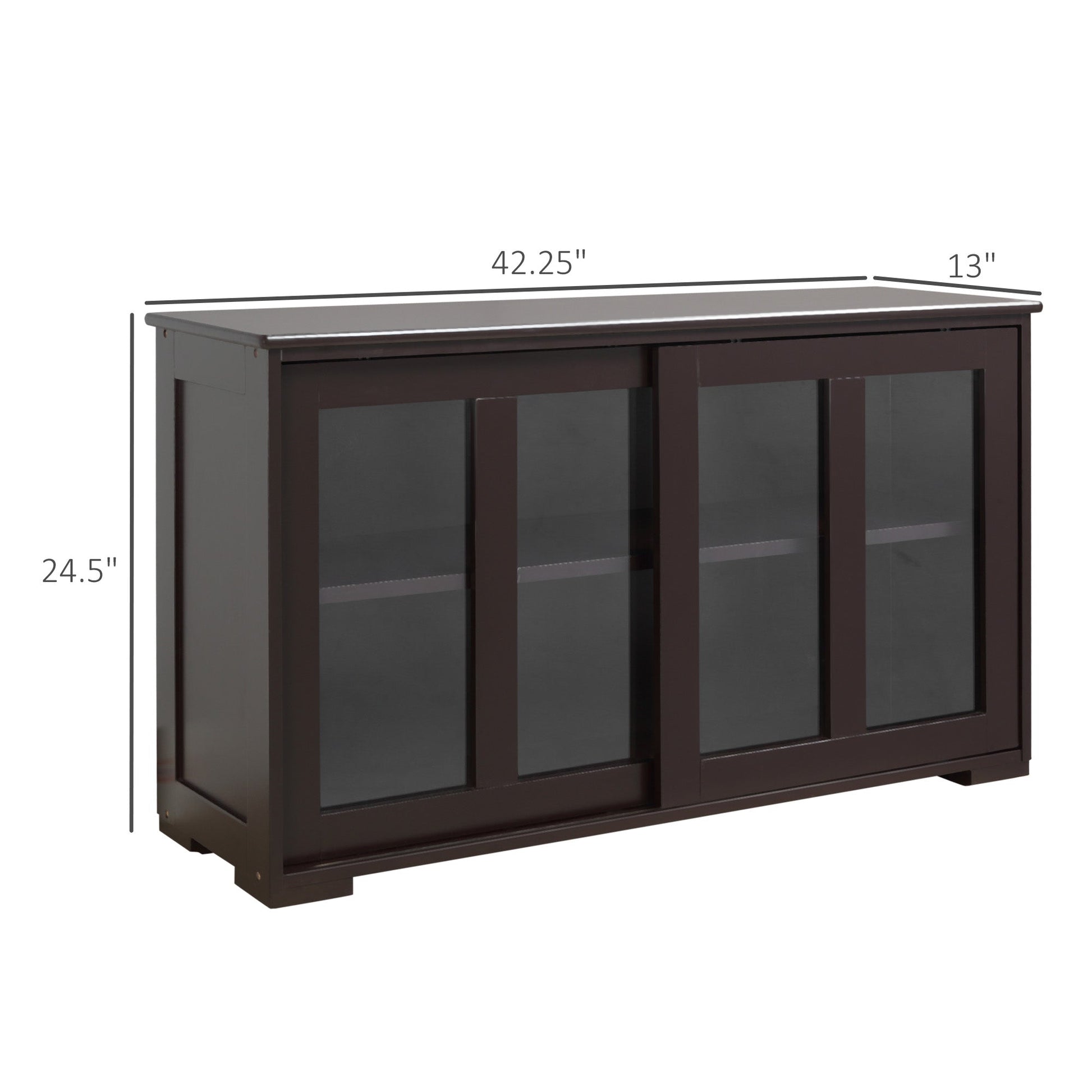 Modern Kitchen Sideboard, Stackable Storage Cabinet, Sliding Glass Door Console, Cupboard Serving Buffet for Kitchen &; Dining Room, Coffee Bar Cabinets   at Gallery Canada