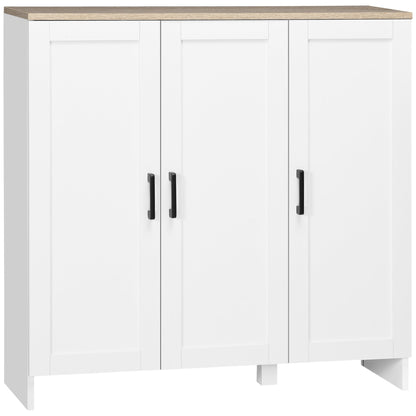 Modern Sideboard Buffet Cabinet, Modern Kitchen Storage Cabinet with 3 Doors Adjustable Shelves, for Dining Room, White Bar Cabinets Multi Colour  at Gallery Canada