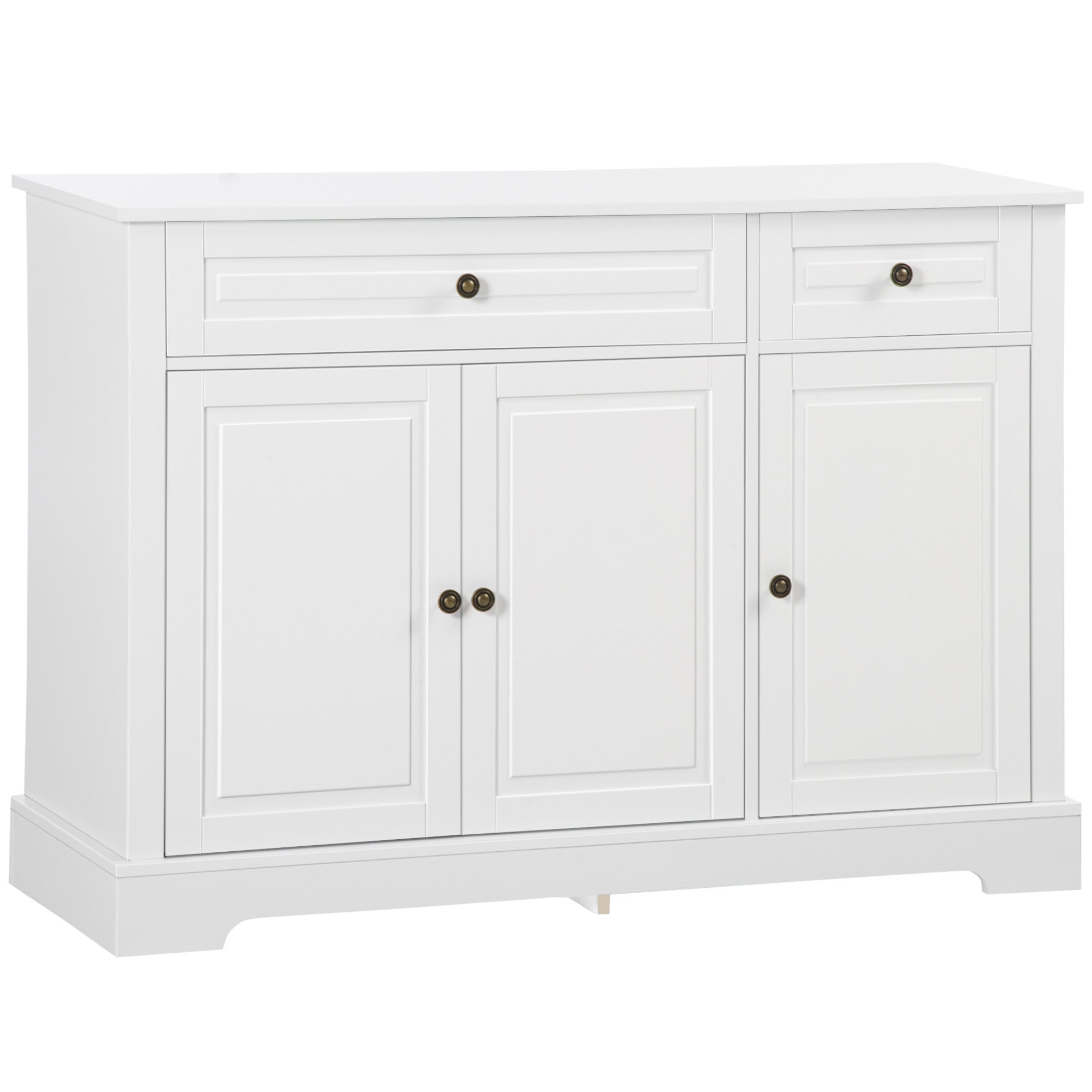 Modern Sideboard Cabinet, Buffet Cabinet with 2 Drawers and Adjustable Shelves, Buffets Tables for Dining Room, White Bar Cabinets White  at Gallery Canada