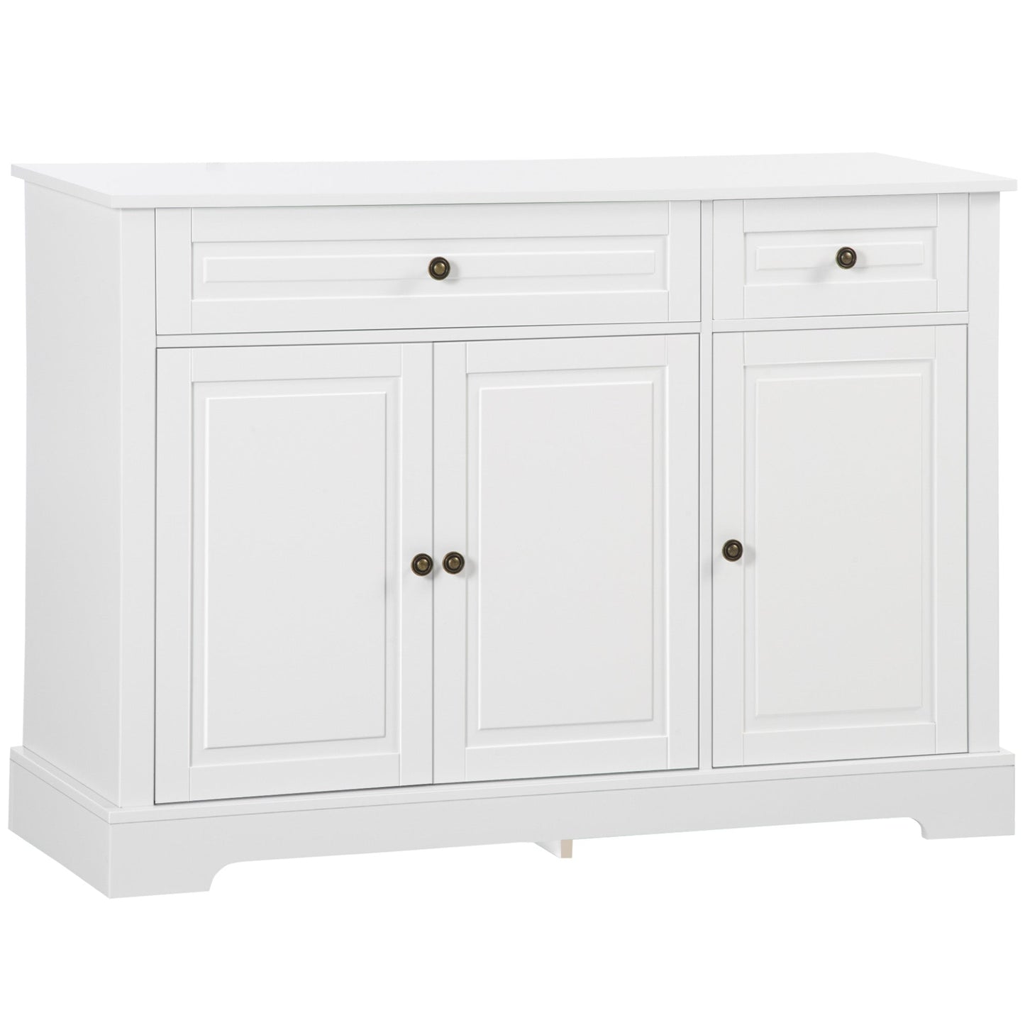 Modern Sideboard Cabinet, Buffet Cabinet with 2 Drawers and Adjustable Shelves, Buffets Tables for Dining Room, White Bar Cabinets White  at Gallery Canada