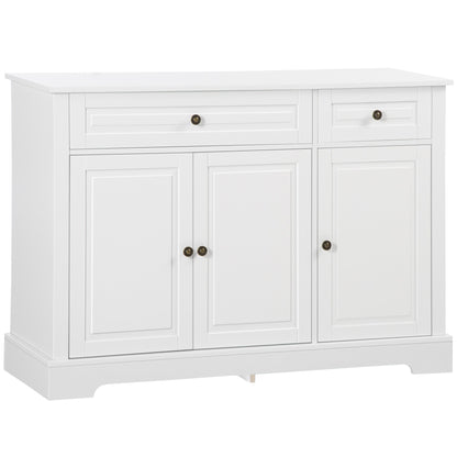 Modern Sideboard Cabinet, Buffet Cabinet with 2 Drawers and Adjustable Shelves, Buffets Tables for Dining Room, White Bar Cabinets White  at Gallery Canada