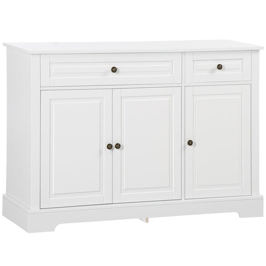 Modern Sideboard Cabinet, Buffet Cabinet with 2 Drawers and Adjustable Shelves, Buffets Tables for Dining Room, White Bar Cabinets White  at Gallery Canada