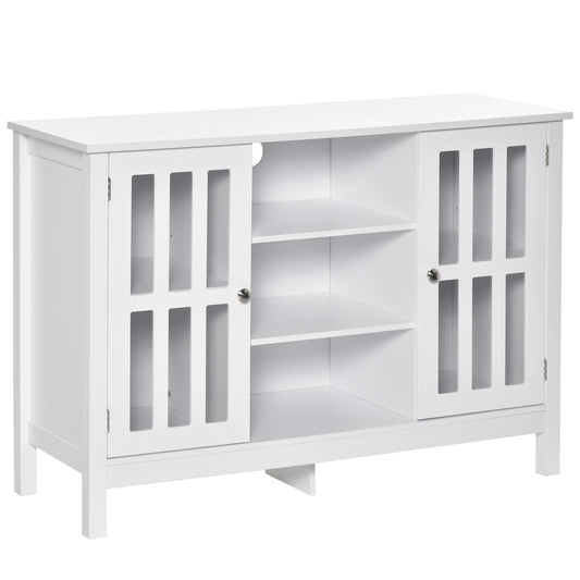 Modern Sideboard Storage Cabinet Floor Cupboard Kitchen Buffet TV Console with Framed Doors for Entryway, Living Room, Dining Room, White Bar Cabinets White  at Gallery Canada