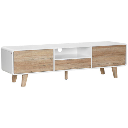 Rounded-edge TV Stand for 60'' Flat Screens with Storage and Cable Management, Multi Colour TV Stands Multi Colour  at Gallery Canada