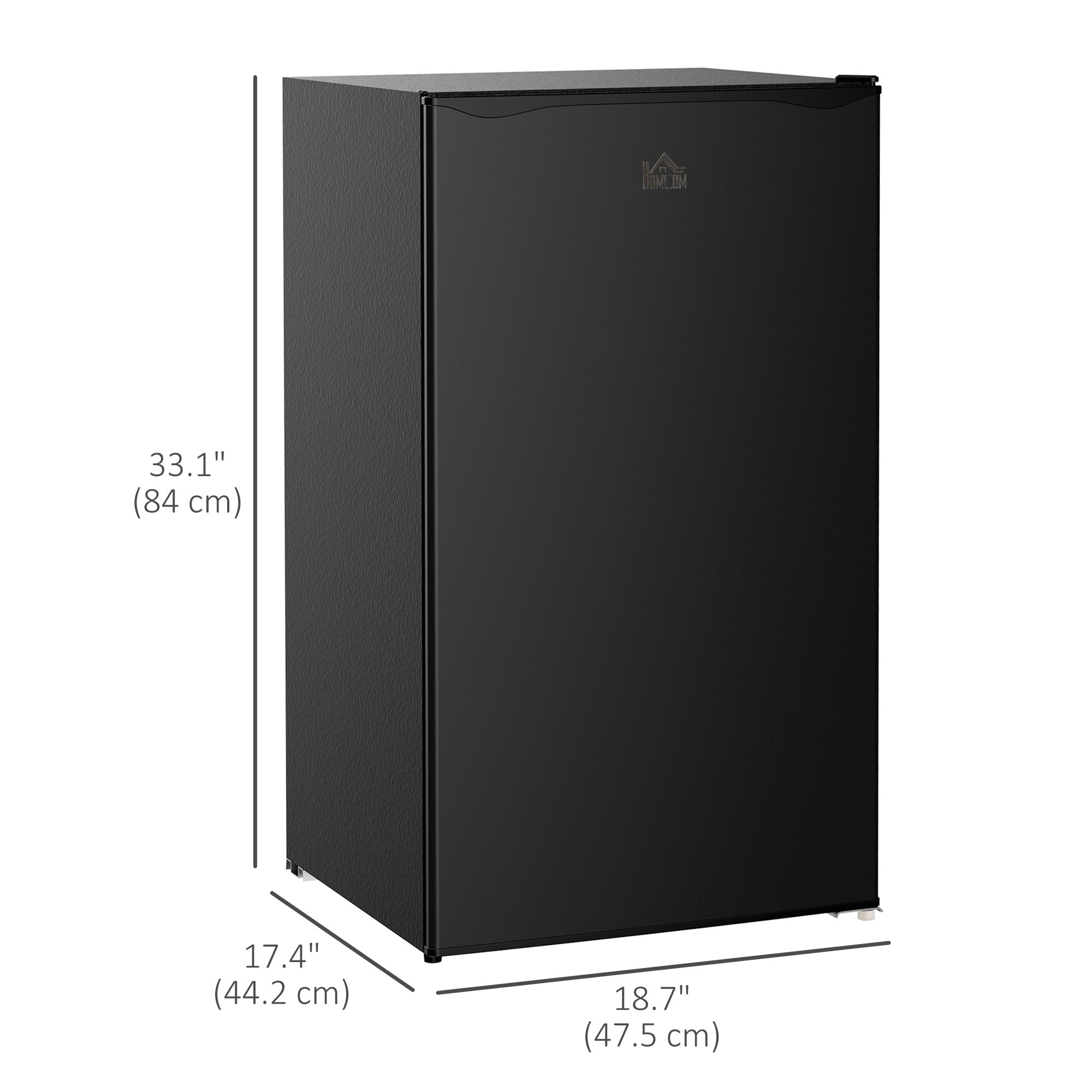 Compact Refrigerator, Mini Fridge with Freezer, Adjustable Shelf, Mechanical Thermostat and Reversible Door, Black Small Kitchen Appliances at Gallery Canada