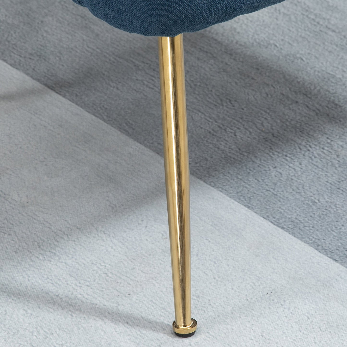 Velvet Accent Chairs, Modern Living Room Chair, Tall Back Leisures Chair with Steel Legs for Bedroom, Dinning Room, Waiting Room, Blue Accent Chairs   at Gallery Canada