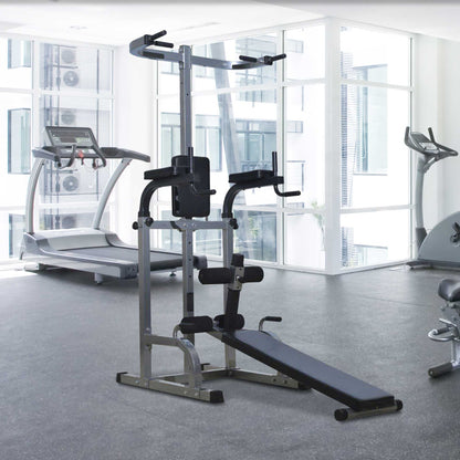 Multi-function Power Tower with Dip Station, Sit-up Bench, Pullup Bar, Push up Station, Combo Exercise Home Gym Fitness Equipment Power Towers   at Gallery Canada