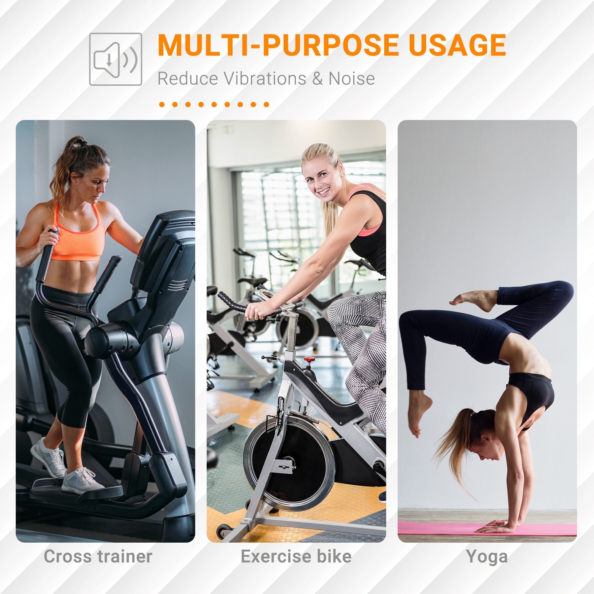 Multi-purpose Exercise Equipment Mat, Non-slip Treadmill Exercise Bike Floor Protection Mat, Gym Fitness Workout Mat, 7.2 x 3.9ft Accessories   at Gallery Canada