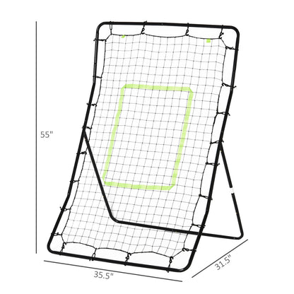 Multi-use Pitchback Rebounder Net Sports Throwing, Pitching and Fielding Trainer Screen Target Netting w/ Adjustable Angle Baseball   at Gallery Canada