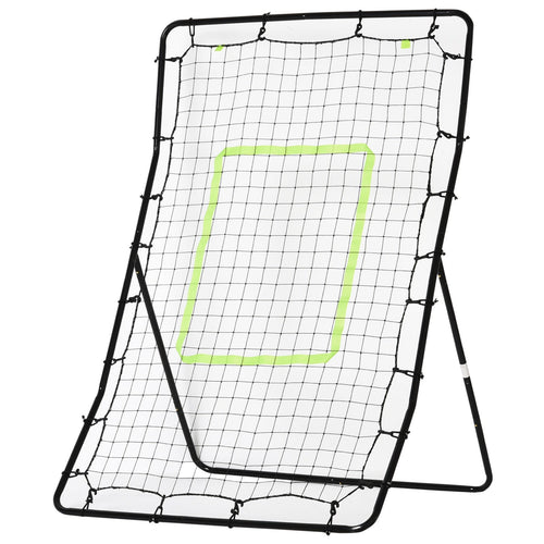 Multi-use Pitchback Rebounder Net Sports Throwing, Pitching and Fielding Trainer Screen Target Netting w/ Adjustable Angle