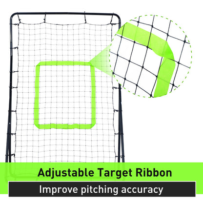 Multi-use Pitchback Rebounder Net Sports Throwing, Pitching and Fielding Trainer Screen Target Netting w/ Adjustable Angle Baseball   at Gallery Canada