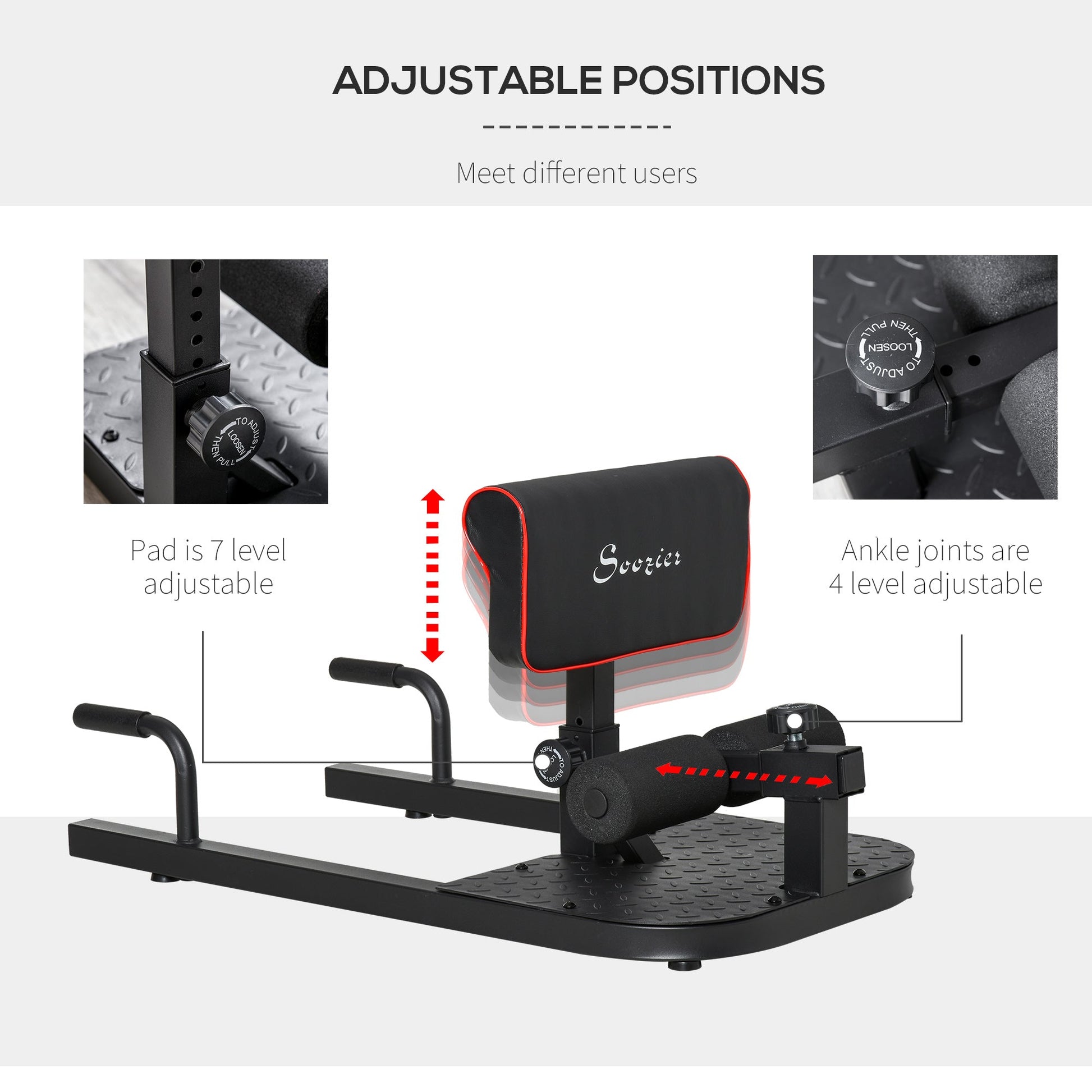 Multifunctional Adjustable Squat Machine Home Gym Black - Gallery Canada