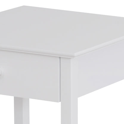 Multipurpose Bedside Table Night Stand W/ Drawer and Storage Shelf End Side Table Bedroom White Side Tables   at Gallery Canada