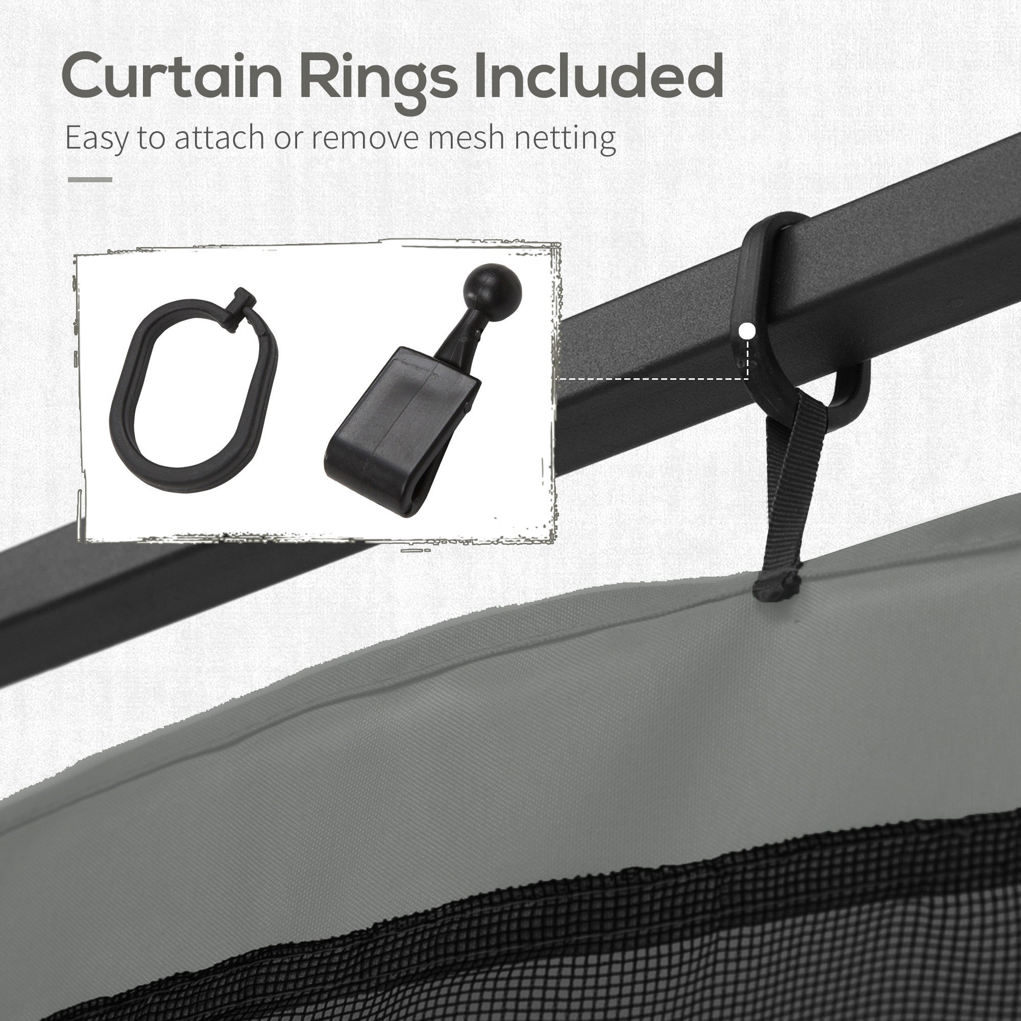 Replacement Mosquito Netting for Gazebo 10' x 13' Black Screen Walls for Canopy with Zippers Gazebos at Gallery Canada
