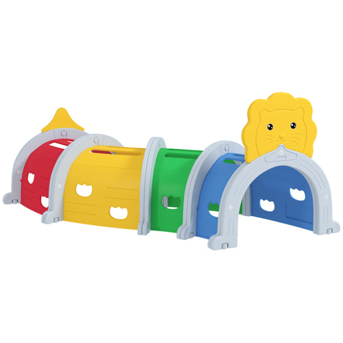 Lion Design Tunnel for Kids to Crawl Through, for 3-6 Years, Multicoloured