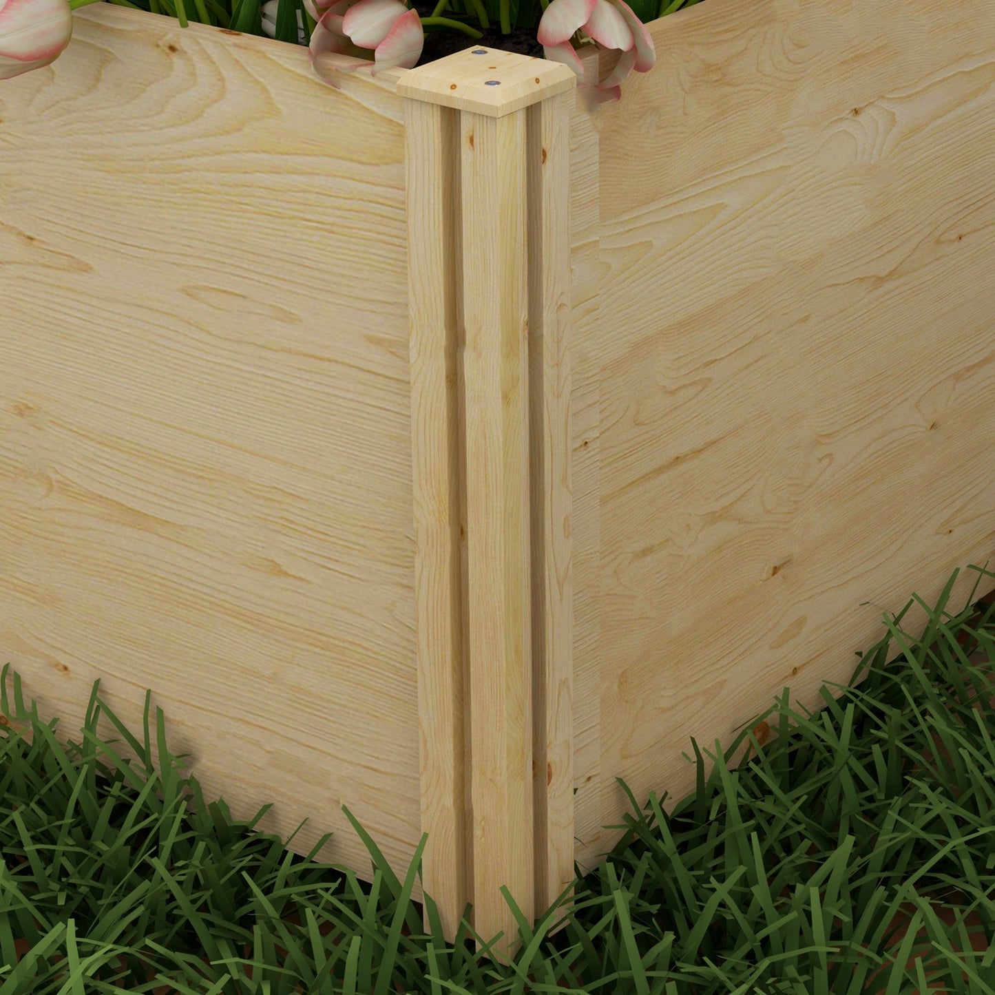 DIY Raised Garden Bed, Two-Box Wooden Planters for Outdoor Vegetables, Flowers, Herbs, Plants, Easy Assembly Wooden Planter Boxes   at Gallery Canada