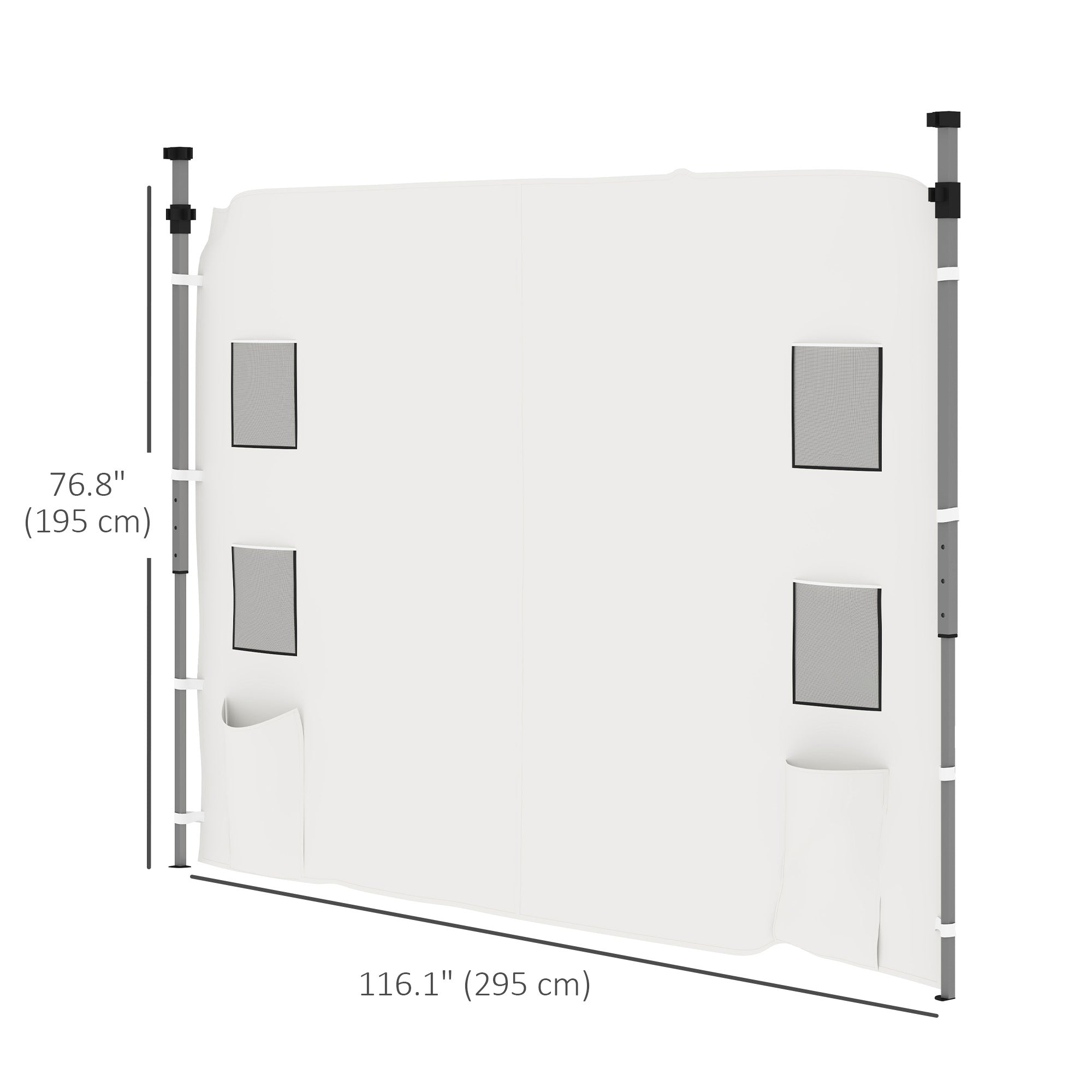 Instant Canopy Sidewall with 4 Storage Bag for 10 x 10 ft Straight Leg Pop Up Canopies, 1 Pack Sidewall Only, White Gazebo Sidewalls at Gallery Canada