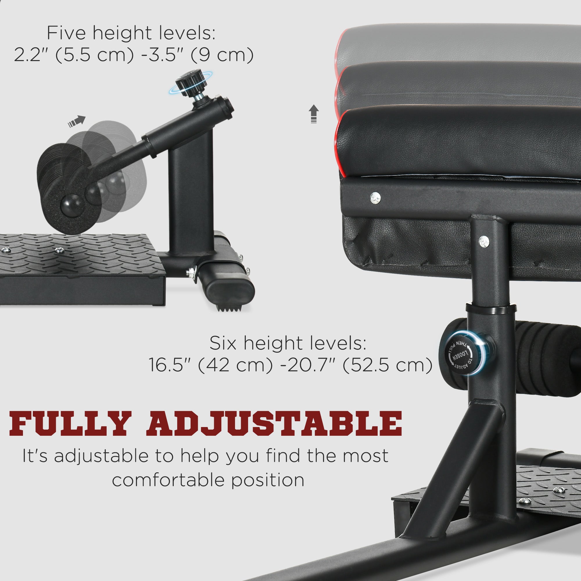 Sissy Squat Machine, Leg Workout Equipment with Adjustable Pad, Rollers and Non-slip Foot Plate for Home Gym Fitness Squat Machine at Gallery Canada
