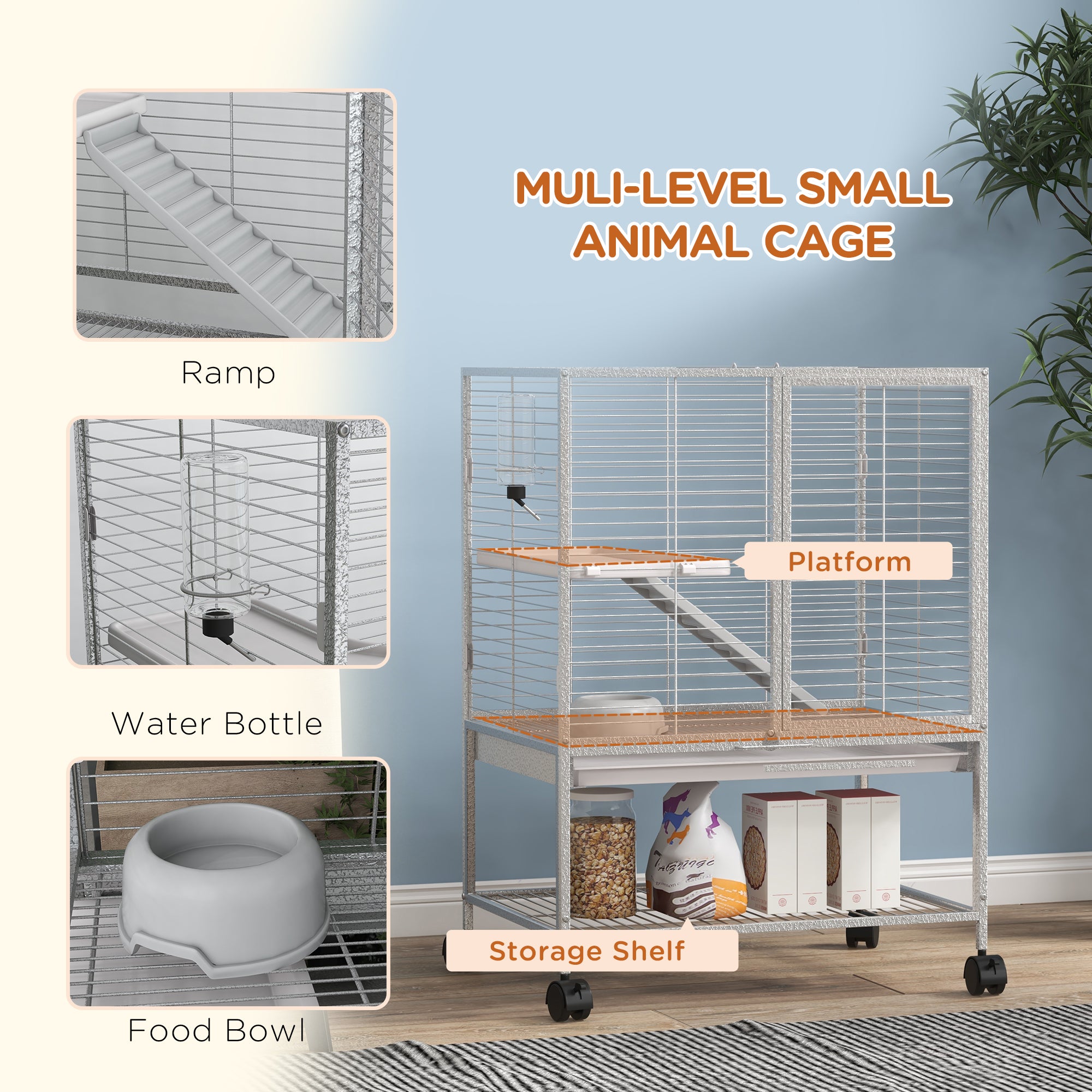 Rolling Small Animal Cage 34