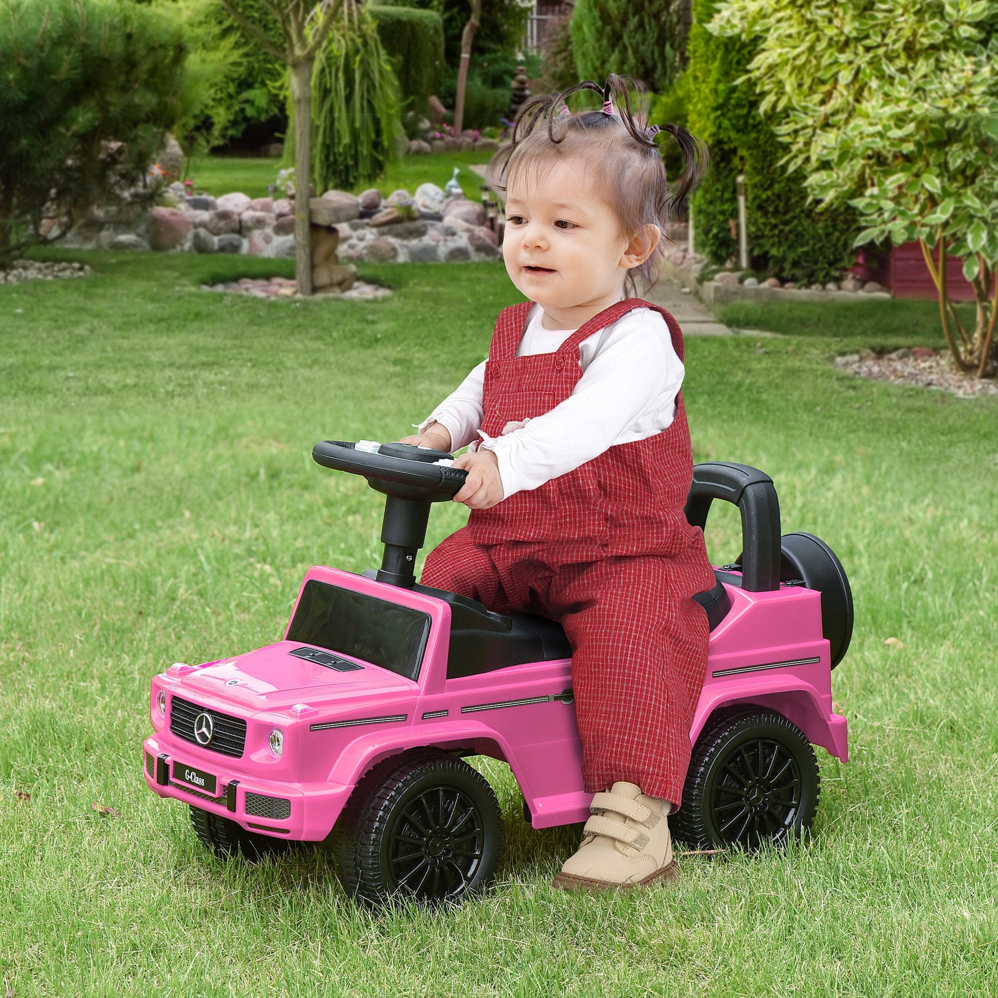 Compatible Baby Toddler Push Car Foot-to-Floor Ride-On Wheel Mercedes-Benz G350 Licensed Pink - Gallery Canada