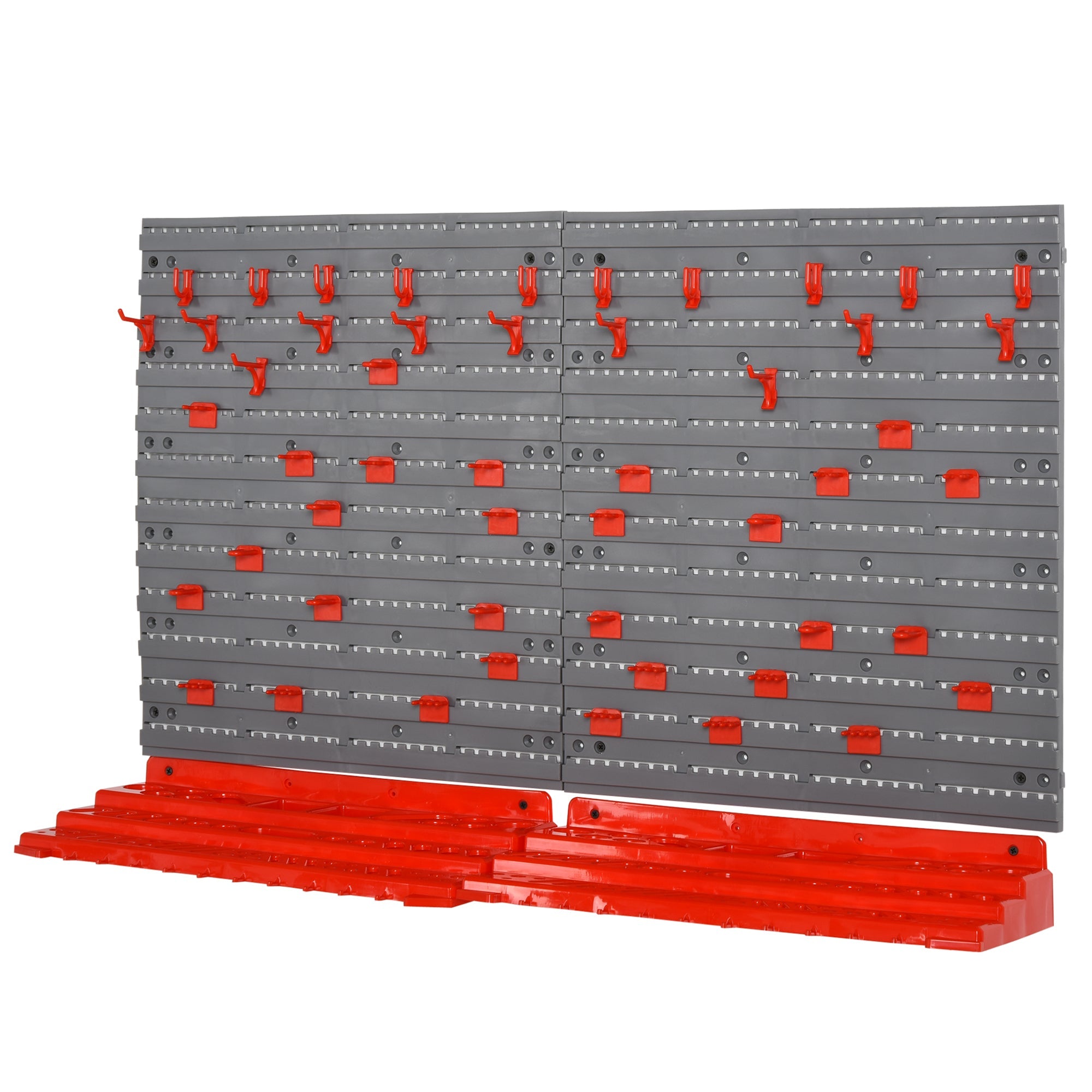 54 Piece Pegboard and Shelf Tool Organizer Wall Mounted DIY Garage Storage with 50 Hooks, Red Tool Organizers Multi Colour  at Gallery Canada