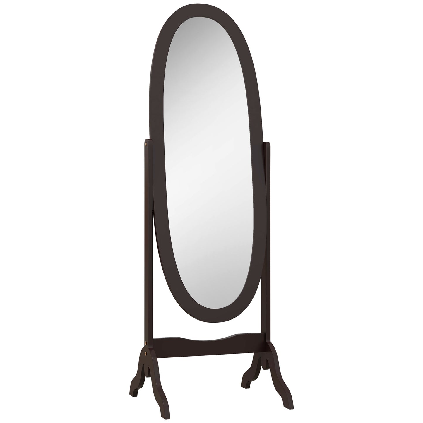 Floor Standing Mirror Full Length Mirror with Adjustable Angle Oval Frame for Dressing Room Bedroom Living Room Coffee Full Length Mirrors   at Gallery Canada