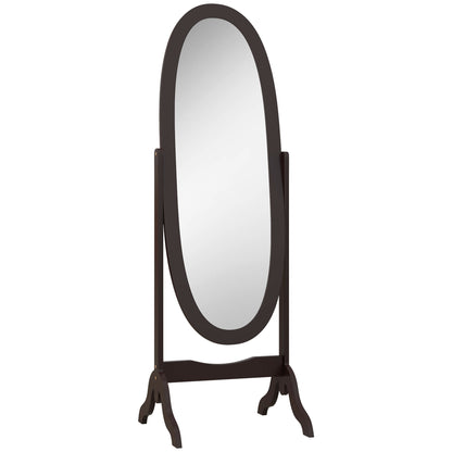 Floor Standing Mirror Full Length Mirror with Adjustable Angle Oval Frame for Dressing Room Bedroom Living Room Coffee Full Length Mirrors   at Gallery Canada