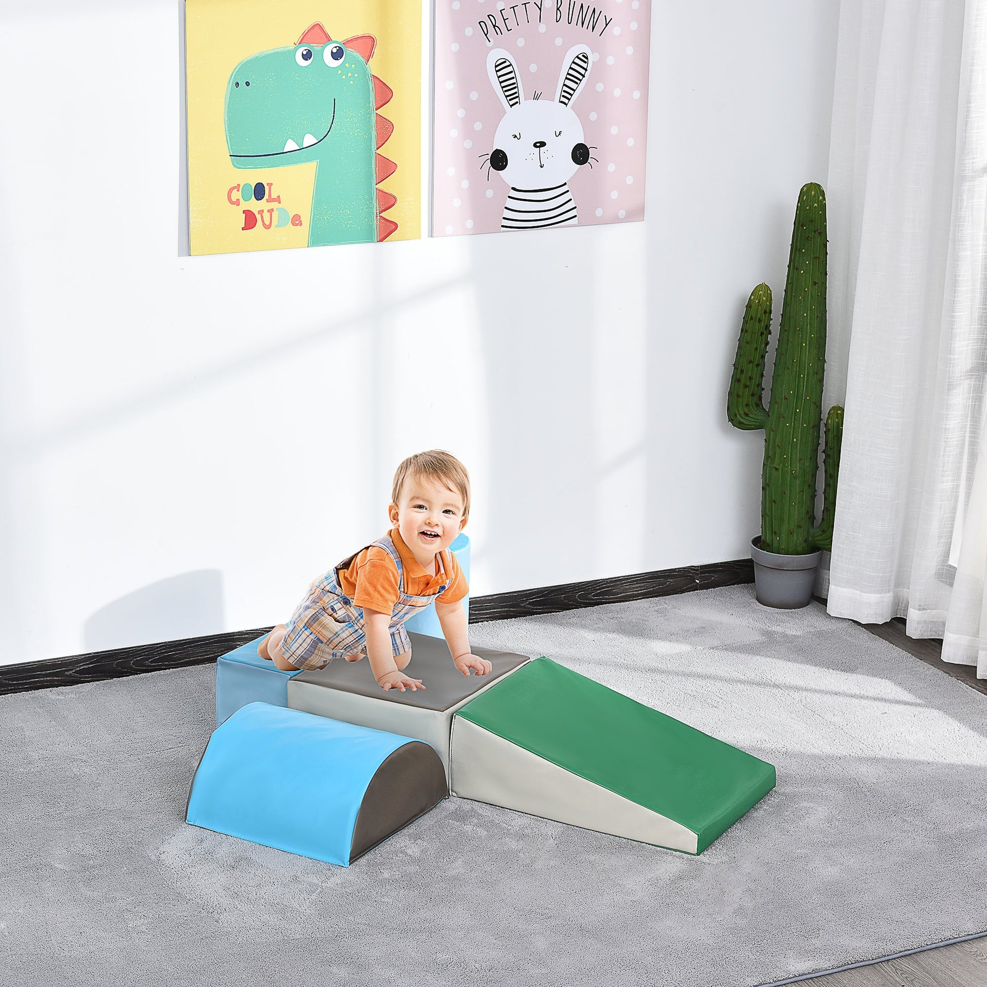 5 Piece Climb and Crawl Activity Playset Soft Safe Foam for Toddler Learning Toy Baby Gym & Playmats   at Gallery Canada