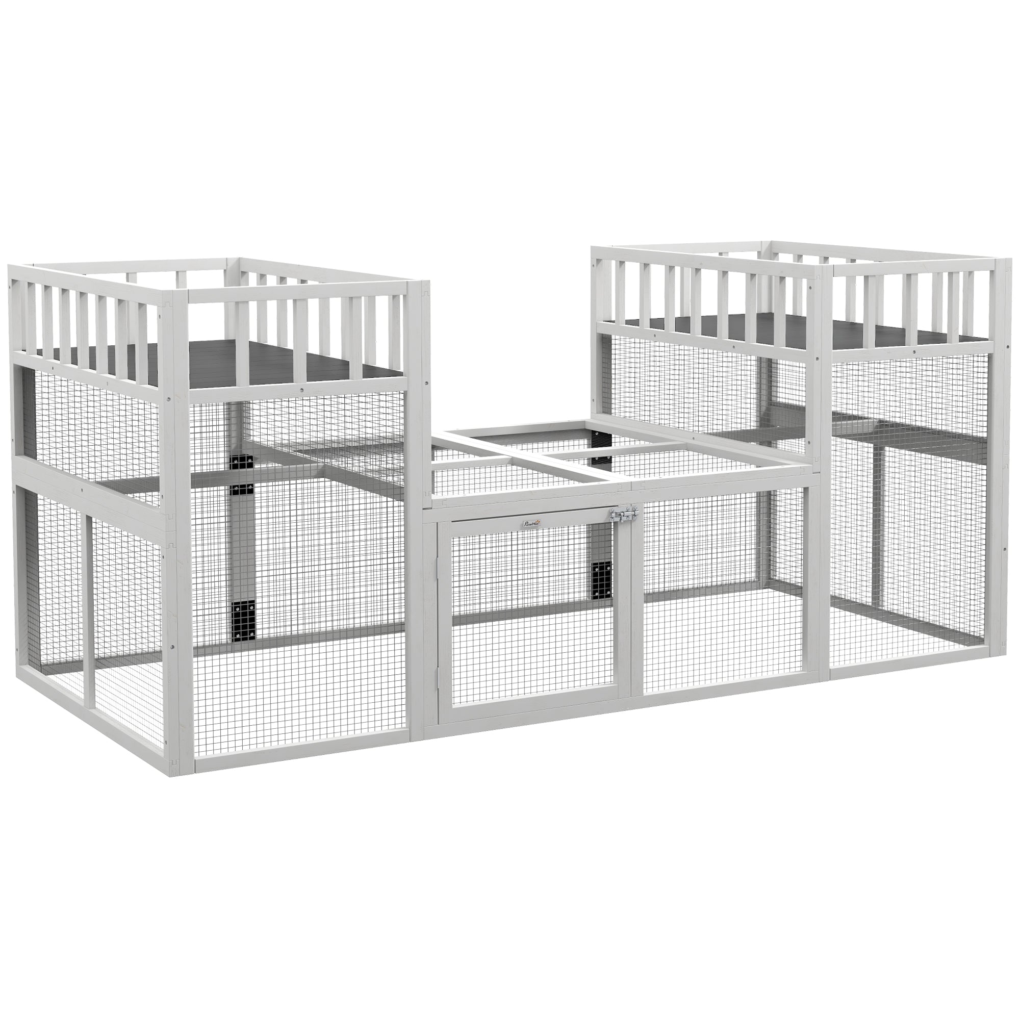7.3' x 3.6' Wooden Chicken Coop Combinable Design with Storage Shelf for 2-4 Chickens, Ducks, Goose, Rabbits, White Chicken Coops at Gallery Canada
