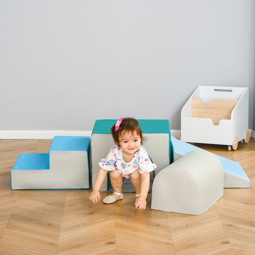 Foam Climbing Blocks for Toddlers, Kids Modular Play Set for Baby Children, Soft Play Equipment for Crawling Sliding, Easy-to-clean Safe DIY Creative, Multicolor