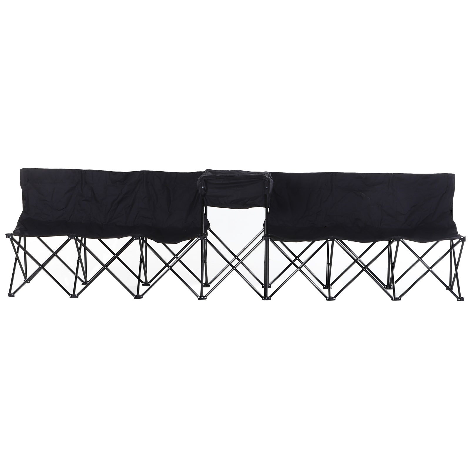 6-Person Folding Camping Bench Chair Sport Seat Folding Cooler Bag w/ Carrying Case Picnic Tables & Camping Chairs at Gallery Canada