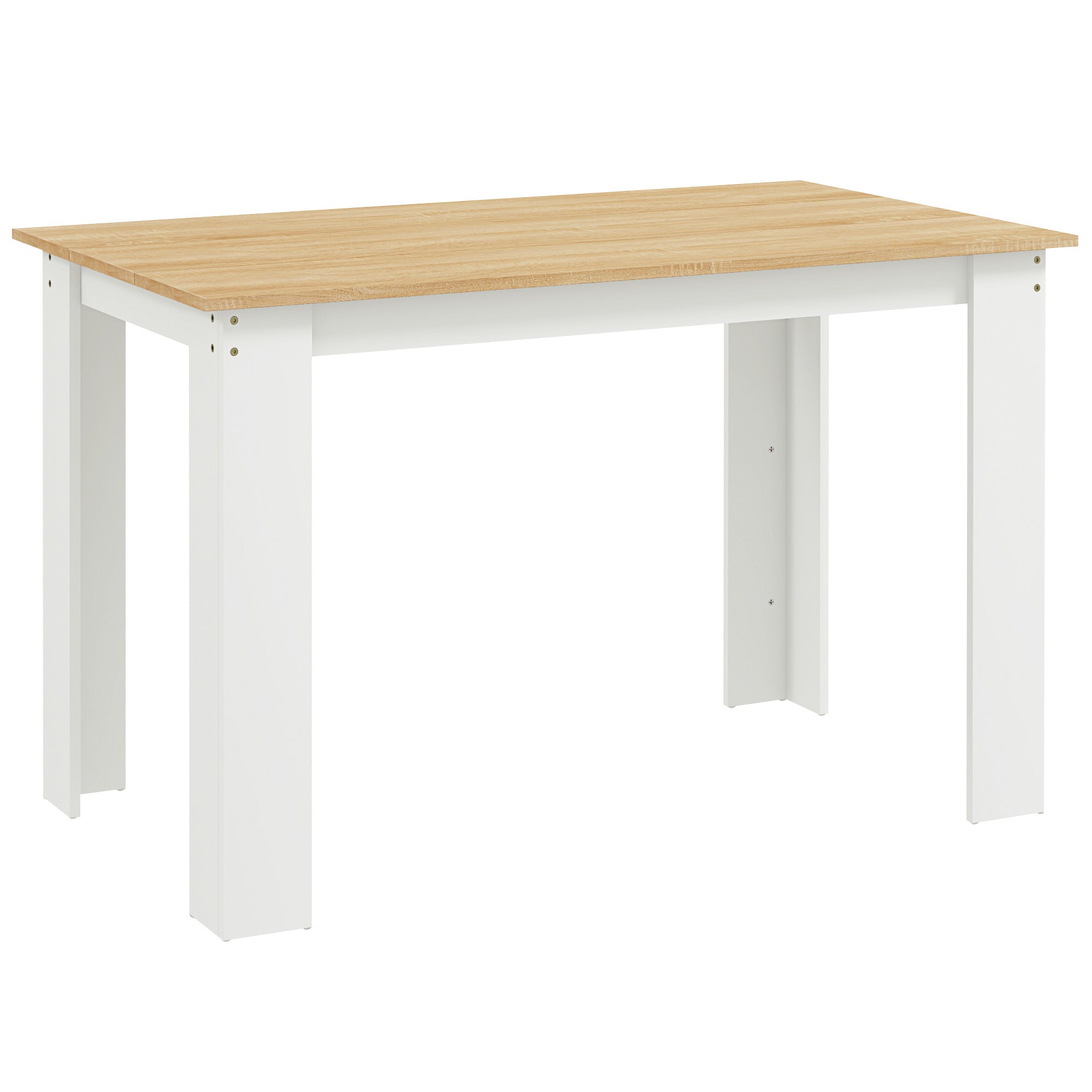 Kitchen Table for 4-6 People, Dining Table with Veneered Top for Dining Room, Oak Bar Tables at Gallery Canada