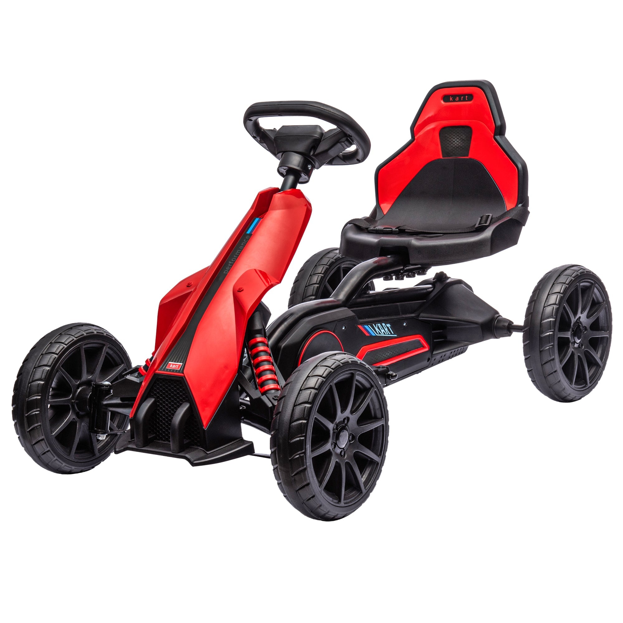 Electric Go Kart, 12V Outdoor Racer Car for Kids, with Forward Backward, Adjustable Speed, Ages 3-8 Years Old, Red Electric Toy Cars Multi Colour  at Gallery Canada