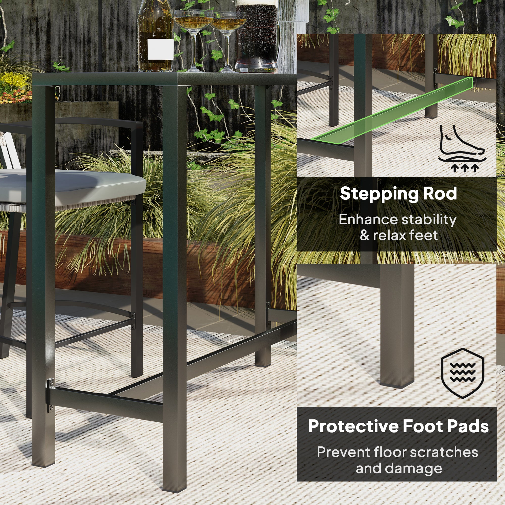 Bar Height Outdoor Table, 48