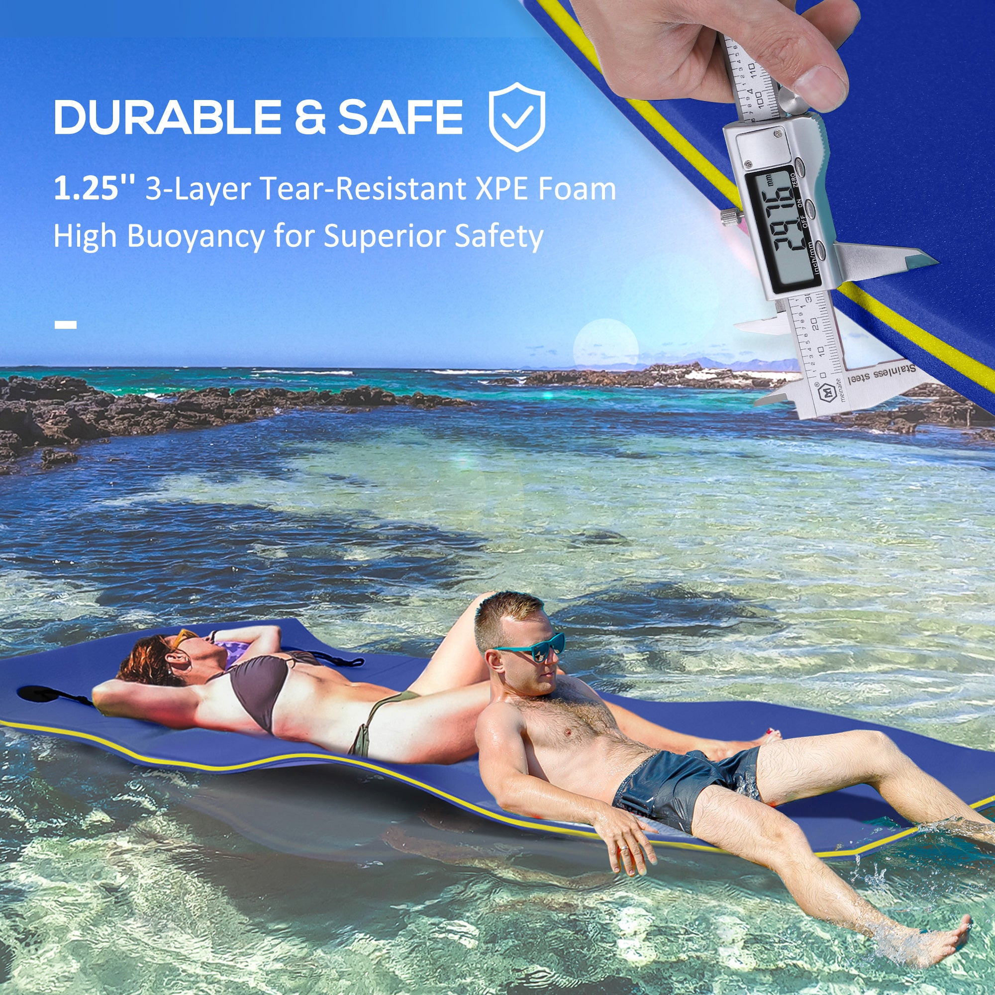 10' x 5' Roll-Up Pool Float Pad for Lakes, Oceans, &; Pools, Water Mat for Playing, Relaxing &; Recreation, Blue Floating Water Mats at Gallery Canada