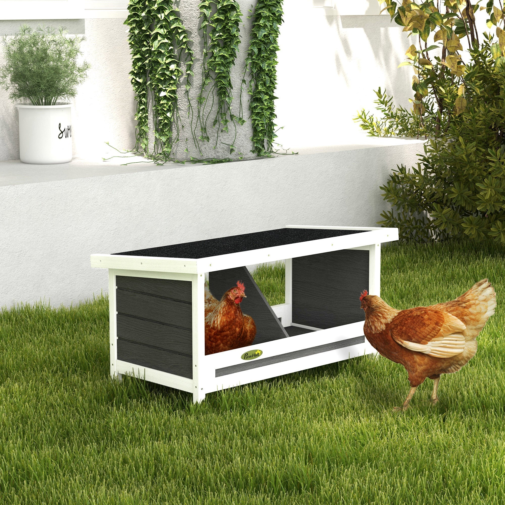 Nesting Boxes for Chickens, Chicken Coop Accessories with Asphalt Roof for Indoor Outdoor Use, Up to 2 Hens Chicken Coops   at Gallery Canada