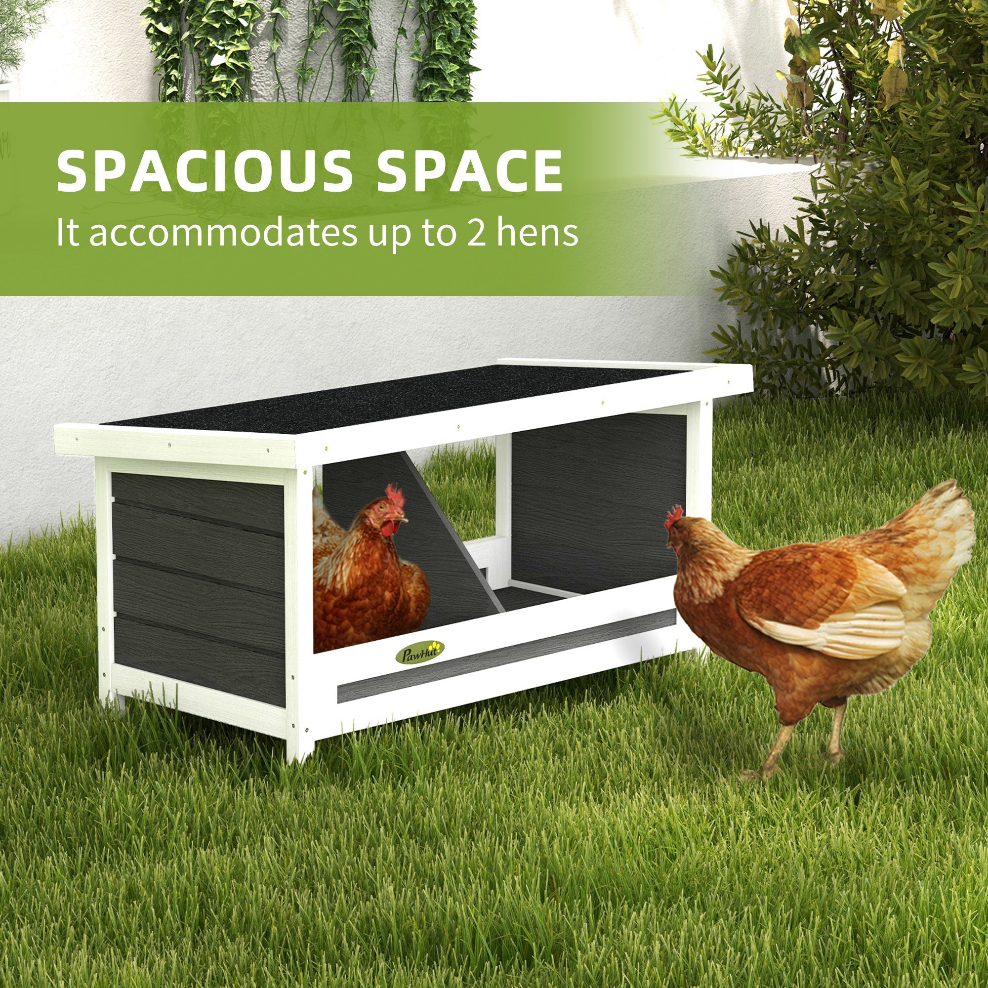 Nesting Boxes for Chickens, Chicken Coop Accessories with Asphalt Roof for Indoor Outdoor Use, Up to 2 Hens Chicken Coops   at Gallery Canada