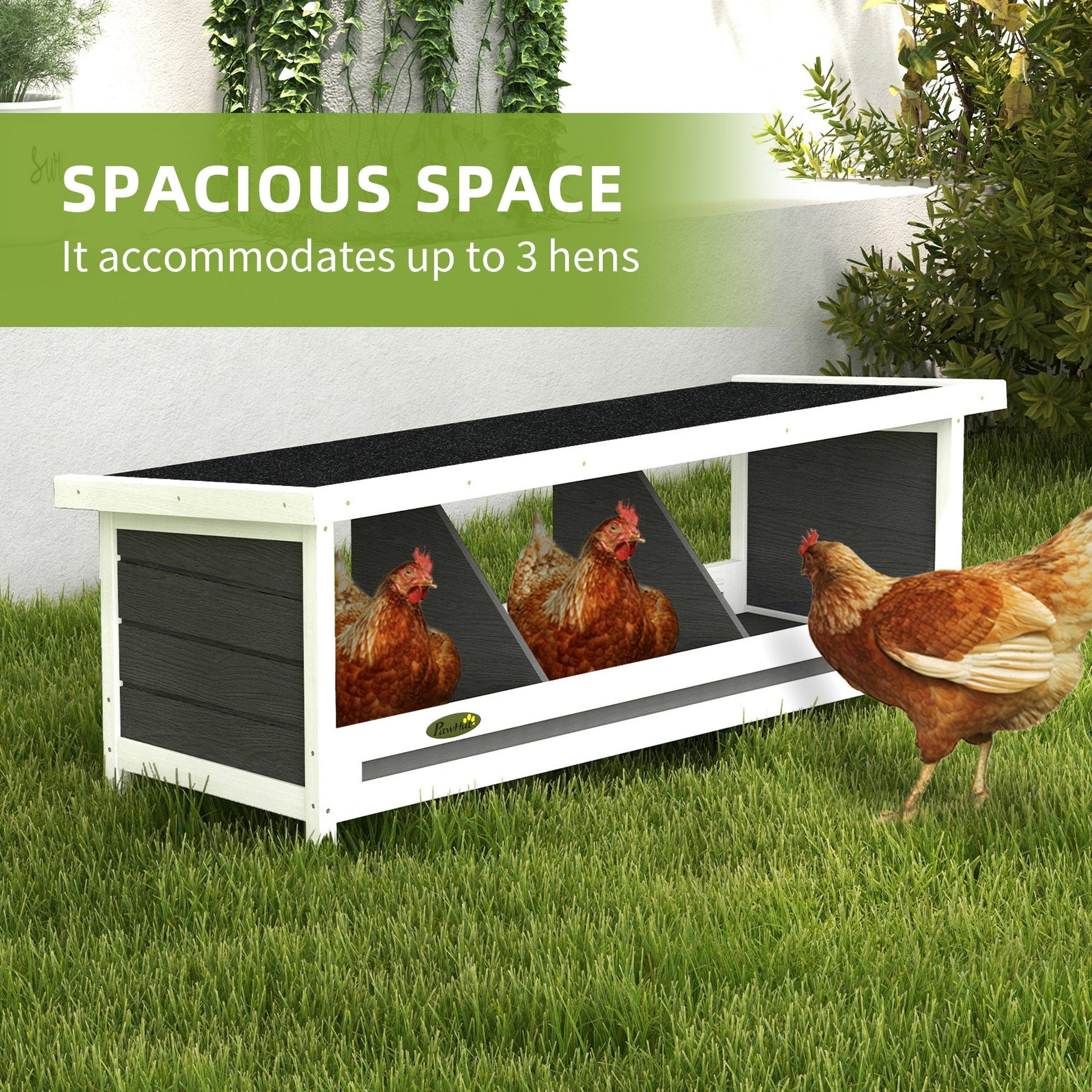 Nesting Boxes for Chickens, Chicken Coop Accessories with Asphalt Roof for Indoor Outdoor Use, Up to 3 Hens Chicken Coops   at Gallery Canada