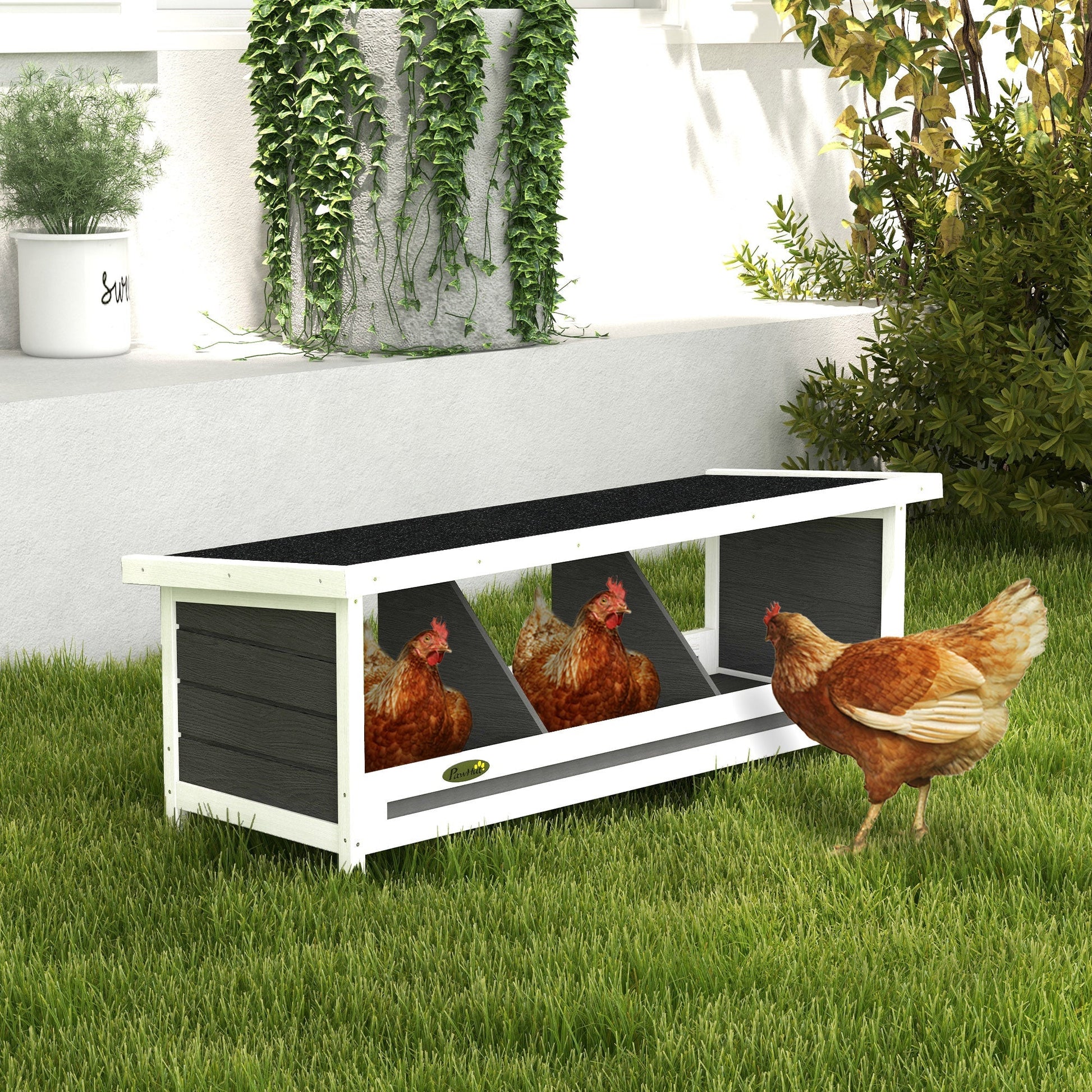 Nesting Boxes for Chickens, Chicken Coop Accessories with Asphalt Roof for Indoor Outdoor Use, Up to 3 Hens Chicken Coops   at Gallery Canada