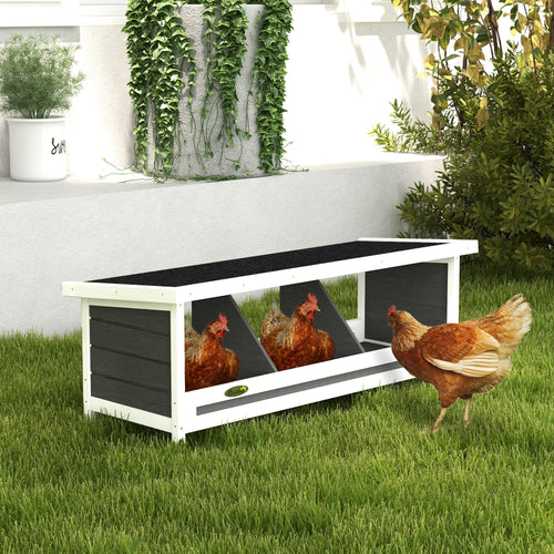 Nesting Boxes for Chickens, Chicken Coop Accessories with Asphalt Roof for Indoor Outdoor Use, Up to 3 Hens