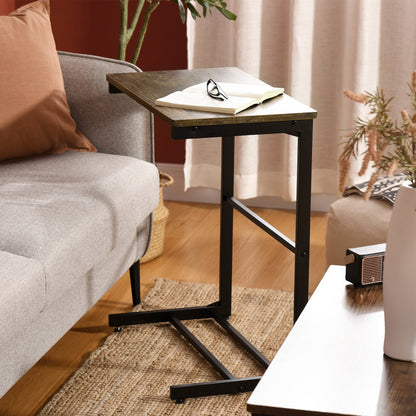 Nesting Tables Set of 2, Industrial Style Coffee Table Set with Metal Frame &; Adjustable Foot Pads for Living Room, Bed Room, Brown Coffee Tables   at Gallery Canada