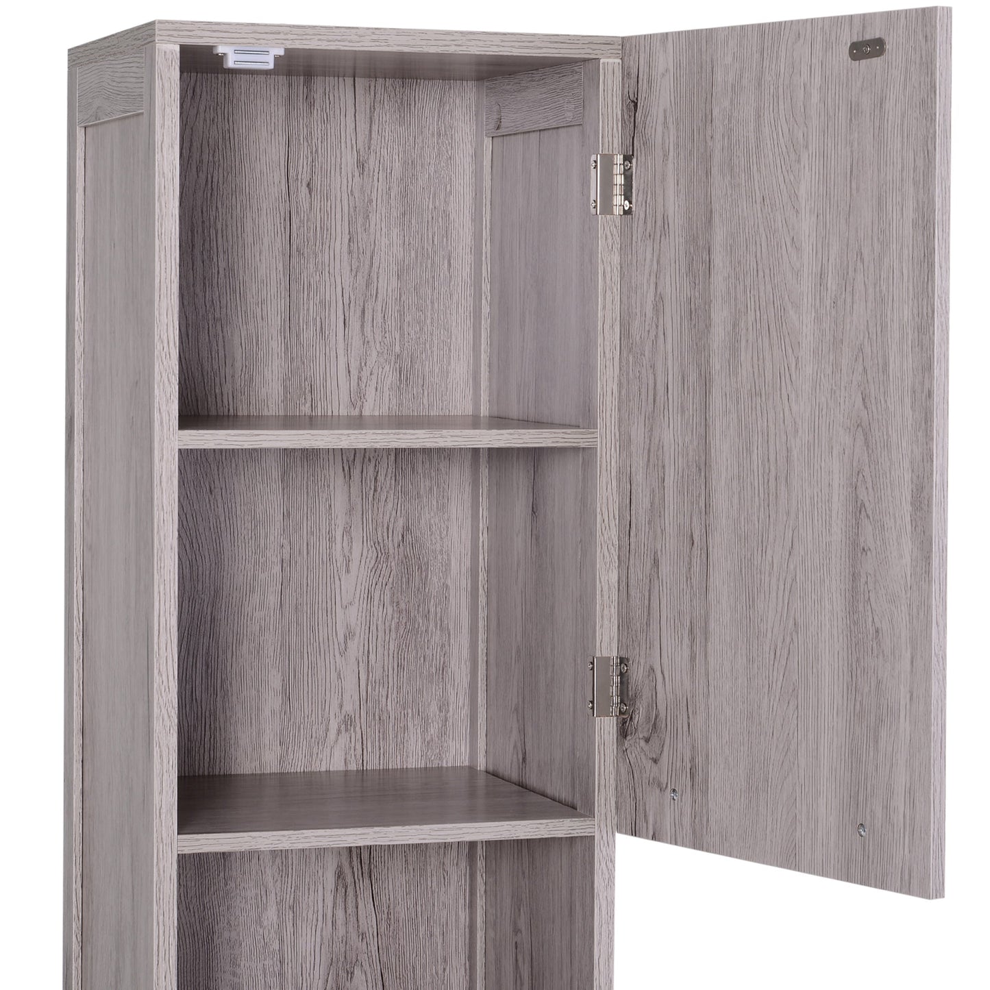 Bathroom Storage Cabinet 68'' Organizer Tall Tower Cupboard w/ Shelves Wood Grain Freestanding Furniture Bathroom Cabinets   at Gallery Canada