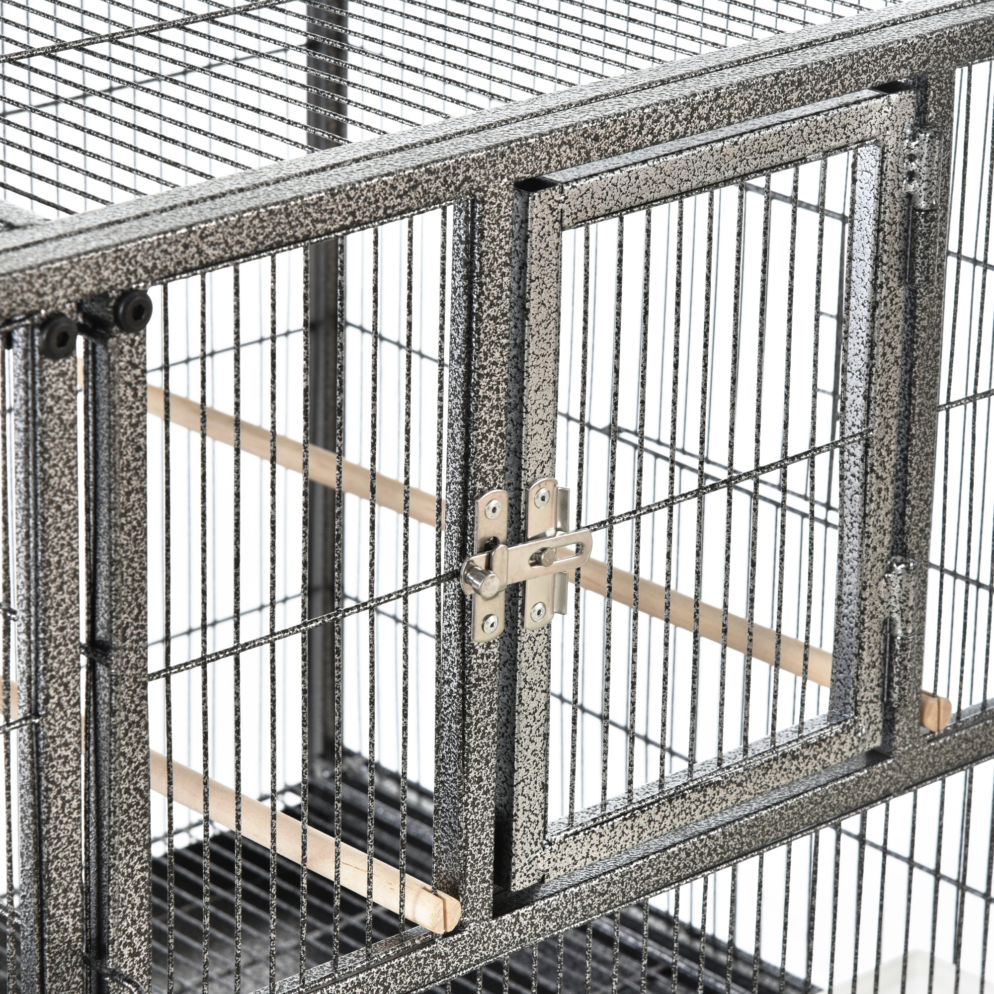 Large Double Rolling Metal Bird Cage Bird House w/ Removable Tray Storage Shelf Bird Cages at Gallery Canada