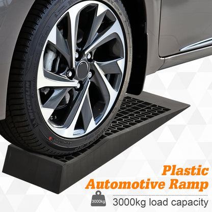 Car Ramps, Curb Ramps with Plastic Anti-Slip Surface, 6600lbs Capacity for Cars SUVs Small Vans, Set of 2, Black Trampolines   at Gallery Canada