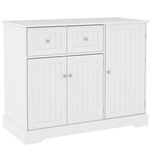 Cat Litter Box Enclosure with Drawer, Storage, Anti-tip Kit, for Living Room, Bedroom, White