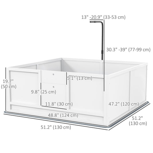 Whelping Box for Dogs with Retractable Light Stand, Waterproof Pad, Rail, Adjustable Height Door, 49" x 47" Houses, Kennels & Pens   at Gallery Canada