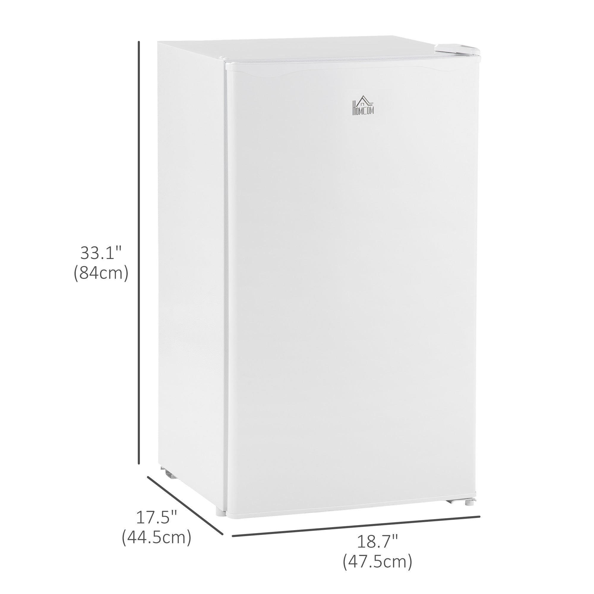 Compact Refrigerator, Mini Fridge with Freezer, Adjustable Shelf, Mechanical Thermostat and Reversible Door, White Small Kitchen Appliances White  at Gallery Canada