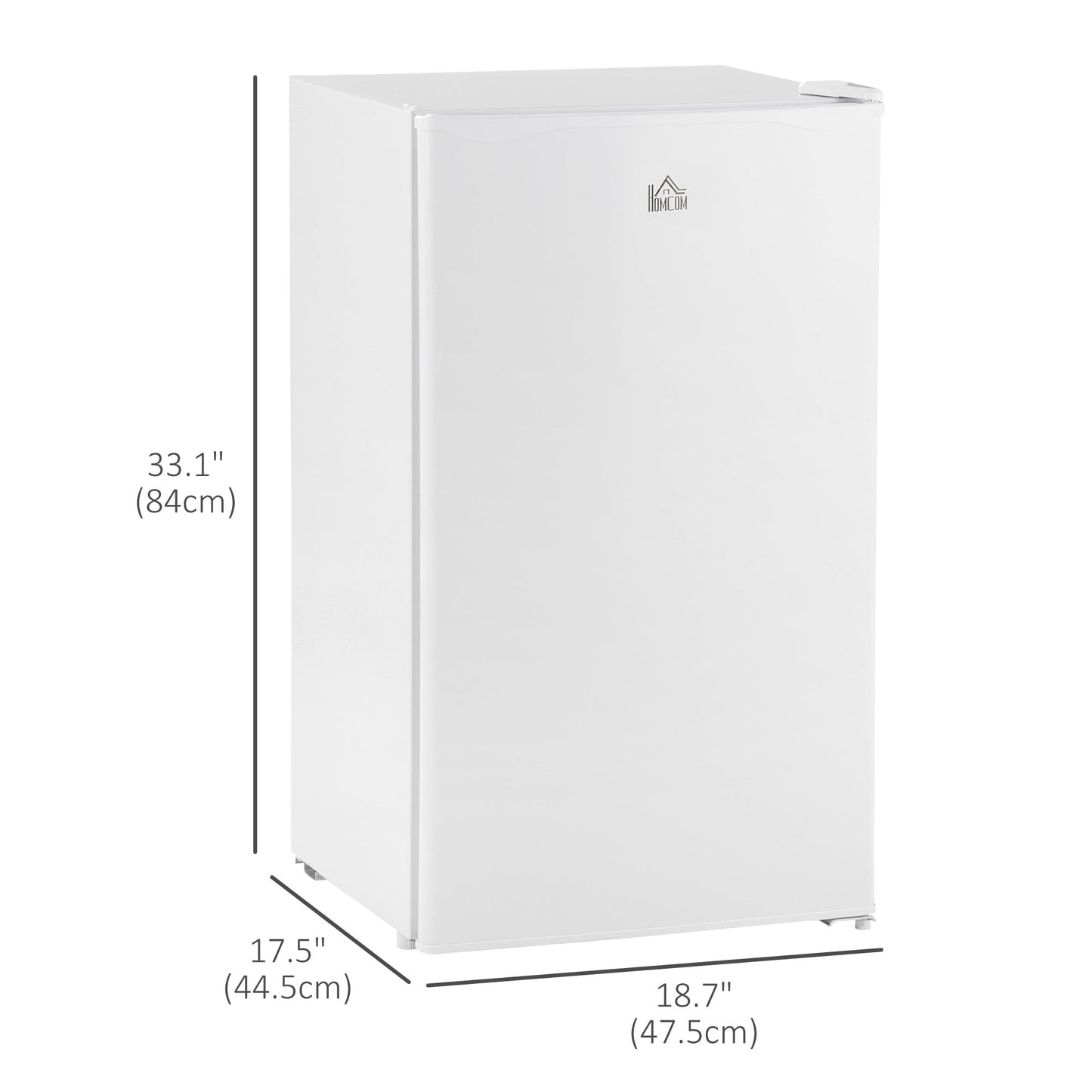 Compact Refrigerator, Mini Fridge with Freezer, Adjustable Shelf, Mechanical Thermostat and Reversible Door, White Small Kitchen Appliances White  at Gallery Canada