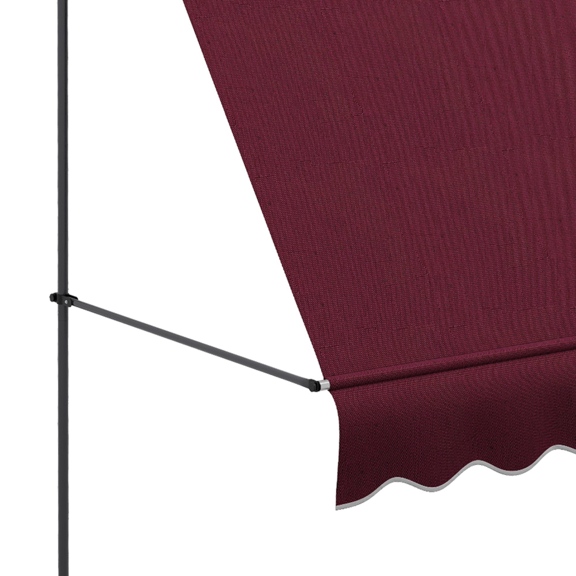 6.5' x 4' Manual Retractable Awning, Non-Screw Freestanding Patio Awning, UV Resistant, for Window or Door, Wine Red Patio Awnings at Gallery Canada