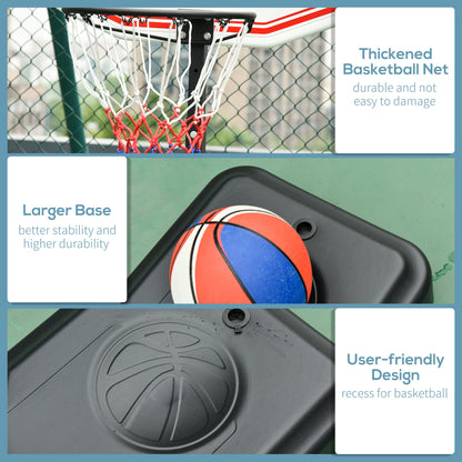 Adjustable 6.3-8.2ft Basketball Hoop System Outdoor Indoor Junior Basketball Stand Team Sport for Kids Youth W/ Wheels for Easy Removable Basketball   at Gallery Canada